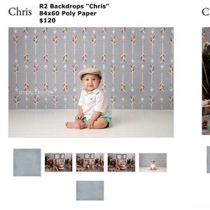 R2 Backdrops Professional Background for Photography - "Chris" 84x60